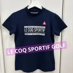 ルコックゴルフle coq sportif レディース半袖 シャツM ネイビー.のサムネイル