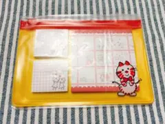 【新品未使用】チャーミーレトロ ポーチ付ふせんセット シモジマ 猫デザインのサムネイル