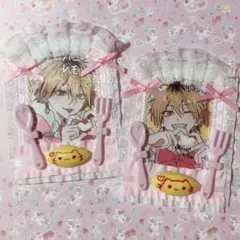 ホイップデコ リボンデコ オムライス ピンク 量産型 リボン メイド ペア