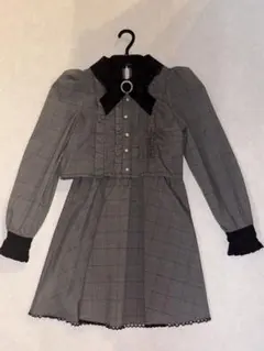 Honey Cinnamon バイカラーチェックワンピース 地雷系 量産型