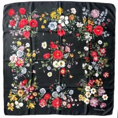 NINA RICCI シルクスカーフ 花柄 大判 保管品 イタリア製 - メルカリ