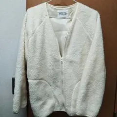 イーハイフンワールドギャラリー ボアジャケット フリースジャケット ノーカラー