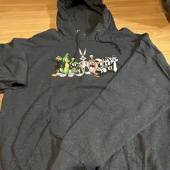 LOONEY TUNES キャラクター パーカー XL ダークグレー