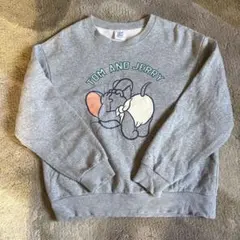 GU トムとジェリー 裏起毛スウェット Sサイズ グレー