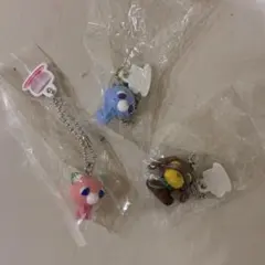 お茶犬　チョコボーロ　ボールチェーン付きマスコット　ラン・モカ・サクラ