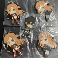 一番くじ　ソードアートオンライン　アスナ　キリト　ラバーストラップ