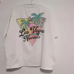 ZARA Las Vegas フラミンゴ プリント Tシャツ ホワイトのサムネイル