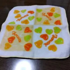 ミッキー＆ミニー ハート柄タオルハンカチ　２枚