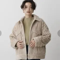 AZUL by moussy エコファーCPOブルゾン