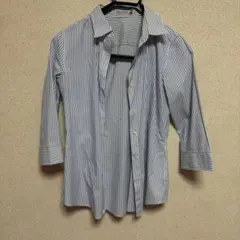 UNIQLO ストライプ柄 五分袖シャツ Mサイズ