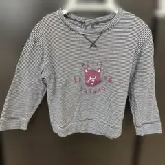 PETIT BATEAU ストライプ長袖カットソー12m 74cm