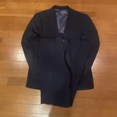 メンズスーツ ビジネススーツ セットアップ 上下 ダークブルー 夏用