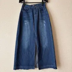 ANAP アナップ　デニム スリット入り ロングスカート ダメージ加工