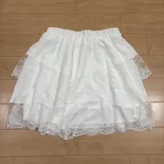 ROMWE ホワイト フレアスカート　SHEIN