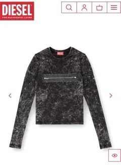 【新品未使用】DIESEL 新作 レディース 長袖 トップス Tシャツ タグ付き