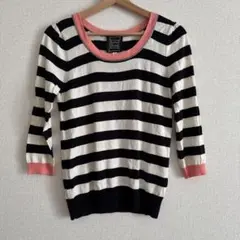 【 24時間以内発送 】 Tシャツ ストライプ柄 7分袖 トップス