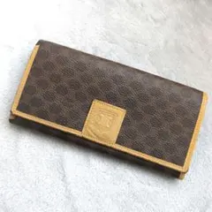 CELINE オールド セリーヌ 長財布 マカダム トリオンフ がま口 M08