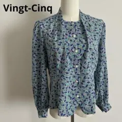 美品　Vingt-cing 花柄ブラウス 相模商会　vintage レトロ　82のサムネイル