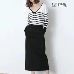 LE PHIL ルフィル ボーダーニット ハイネックニット フリーサイズ