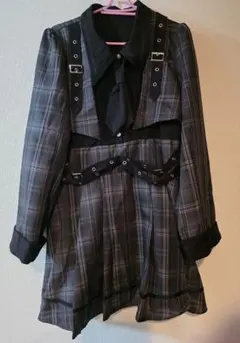 美品】アルゴンキン ストール ネクタイ付き ストライプ燕尾シャツ 黒 