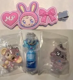 メゾピアノグミ前髪クリップ　ナカムラくんスタンプ、ピコミンキーめじるし