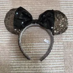 ミニーマウス耳型カチューシャ ゴールド