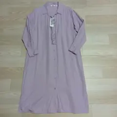 UNIQLO　ユニクロ　新品未使用　ベルテッド　ロングシャツワンピース