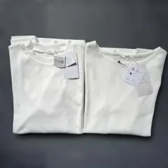 CINEMA CLUB 7分袖L・lusso 5分袖M 白Tシャツ　新品ダグ付き