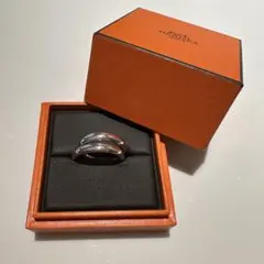 ぽ*た様 美品✨️HERMES シェーヌダンクルツイストリング53号シルバー