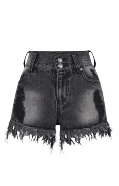 ANDWANG fringe denim short pants