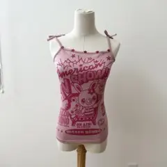 ❤メゾピアノ❤ミミポポ✨みみぽぽ✨ウエディング✨平成レトロ✨キャミソール✨ピンク ❤メゾピアノ❤ミミポポ✨みみぽぽ✨キャミソール✨平成レトロ