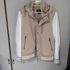 BEAMS HEART フード付きジャンパー M ベージュ・ホワイト