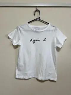 agnès b. ホワイト ロゴ Tシャツ Mサイズ