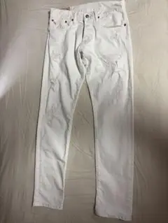 Polo Ralph Lauren ストレートデニム ダメージジーンズ 白