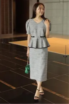 【完売品】JUSGLITTY ツイード セットアップ M