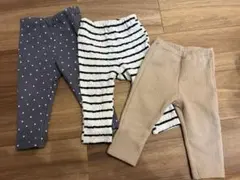 ベビー　レギンス　パンツ　3枚セット バースデイ　しまむら　アプレレクール　80