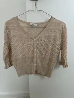 earth music & ecology ベージュ Vネックカーディガン M