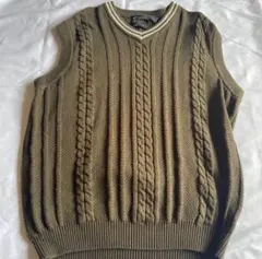 ヴィンテージ　一点物　ベスト　昭和レトロシンプル個性派　フリーメンズ古着　秋服