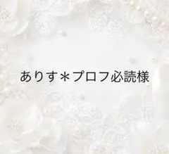 ありす＊プロフ必読様