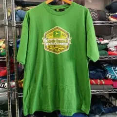 USA古着 JOHN DEERE トラクター 企業 ワークＴシャツ