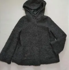 ハッシュアッシュ ハーフコート アウター フード付きコート モコモコ