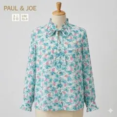 UNIQLO ポール&ジョー L ブラウス 花柄 リボン 半袖 コラボ