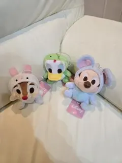 ディズニーキャラクター ぬいぐるみミッキー デール ドナルド 子年 巳年 卯年