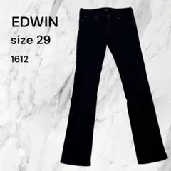 EDWIN ブーツカットデニム サイズ29 黒パンツ　古着　綺麗目　シンプル