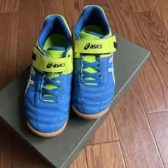 asics キッズ スニーカー ブルー×イエロー　　19cm