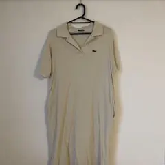 LACOSTE ベージュ 半袖ポロワンピース