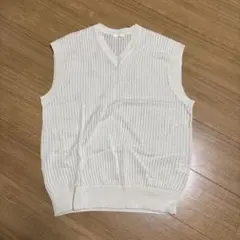 [美品]GU ウォッシャブルメッシュニットベスト