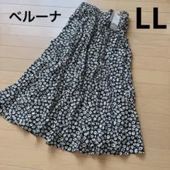 新品 ベルーナ　小花柄 フレアスカート サイズLL ロングスカートのサムネイル