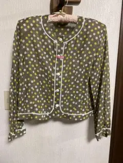 ハーディエイミス　長袖ドット柄ブラウス（実家保管品）のサムネイル