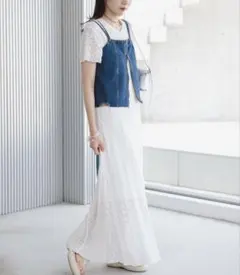 値下げ【新品】kastane 【前後2WAY】半袖レースワンピース　サイズ1